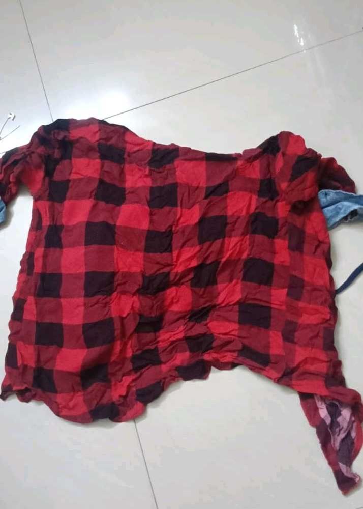 Red &amp; Black Checkered Top