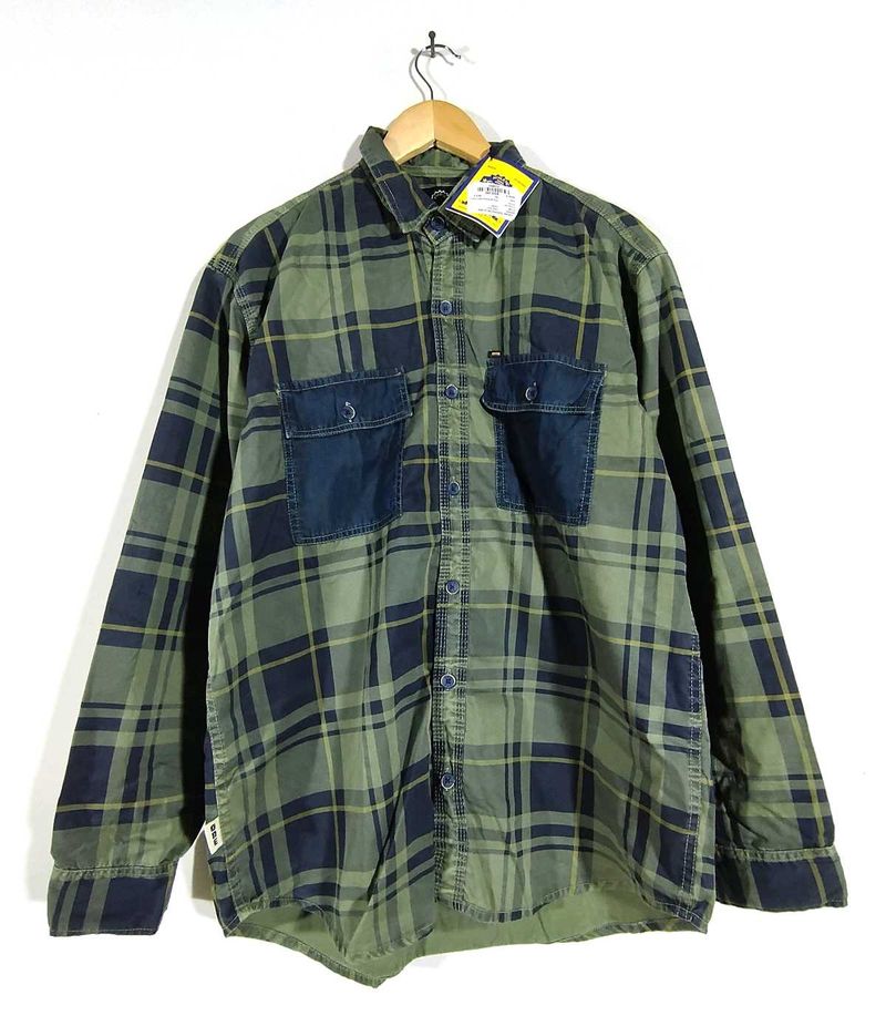 Olive And Navy Blue Shirt (Men's)