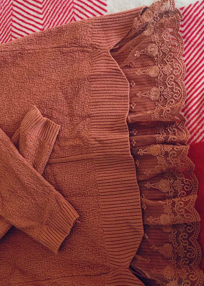 2 Lace Detail Sweater