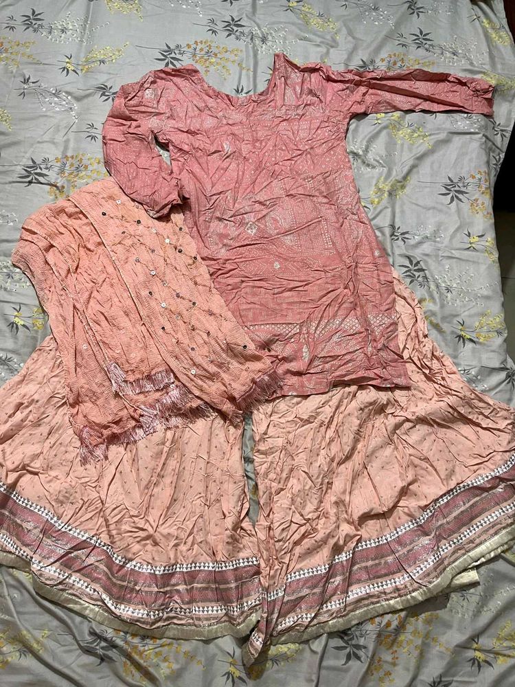 Elegant Pink Kurta Set with Dupatta