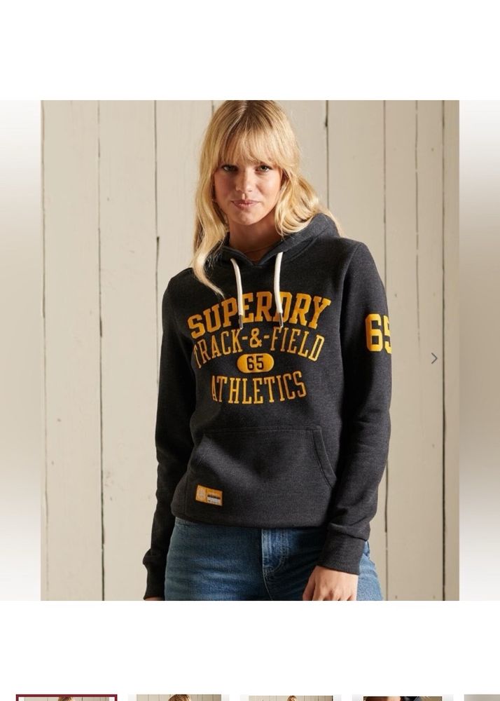 SUPERDRYT&amp;F Typographic Print Hoodie