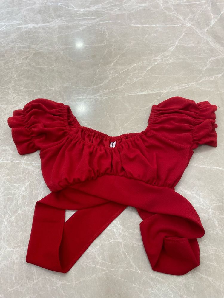 Red Crop Top