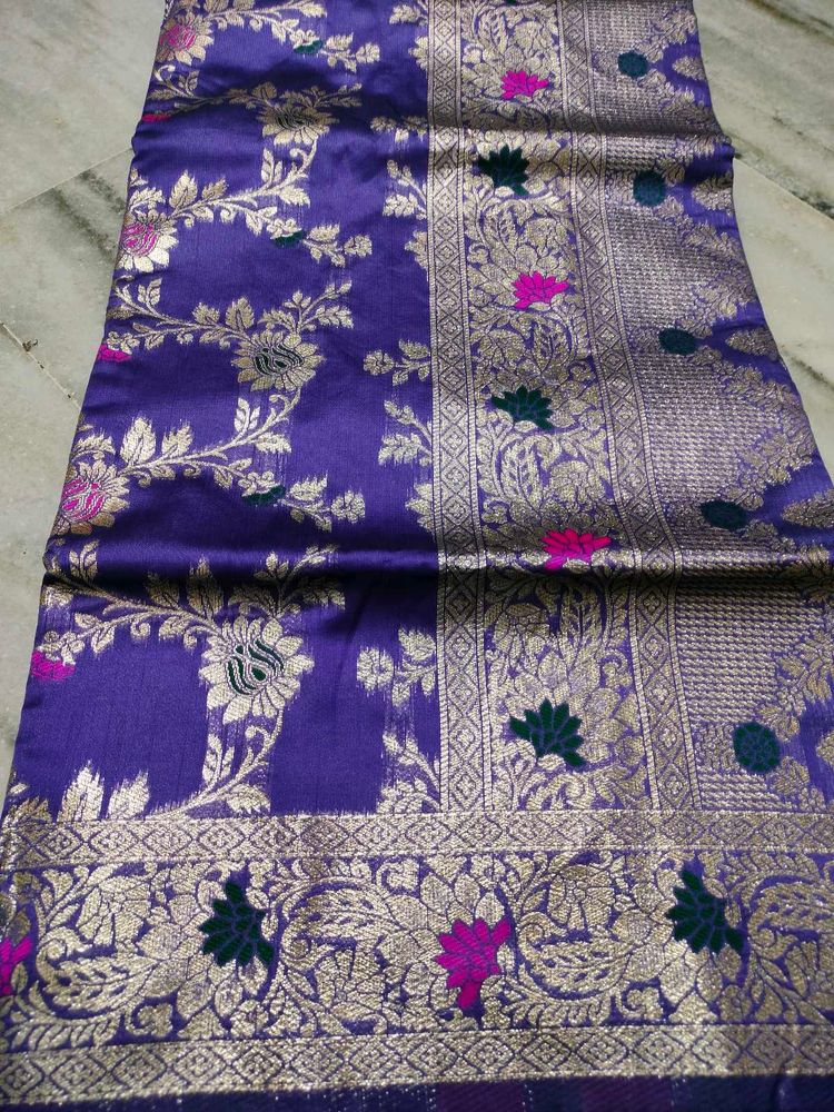 Beautiful Purple Silk Saree