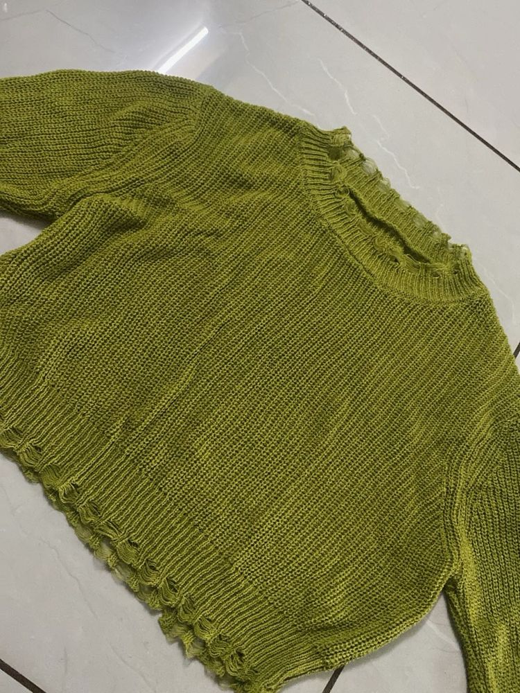 Chic Knitted Cropped Sweater