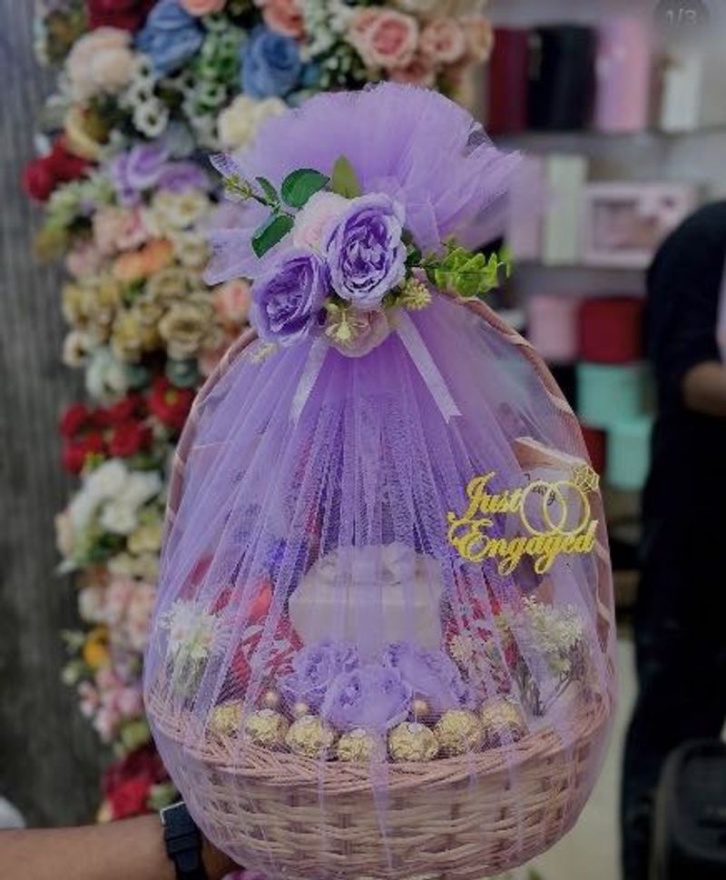 Beautifully Decorated Gift Basket