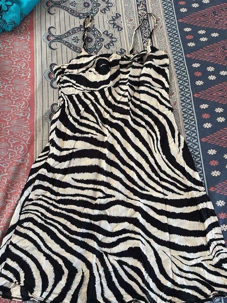 Zebra Print Mini Dress