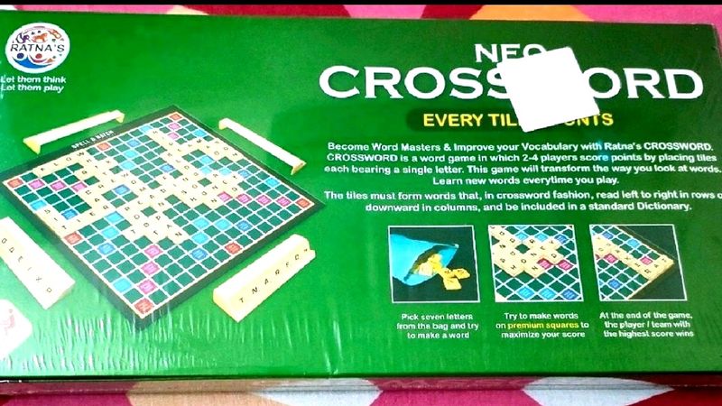 Kids Crossword Game New Sealed Pack