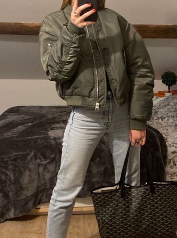 Olive Green Bomber Jacket