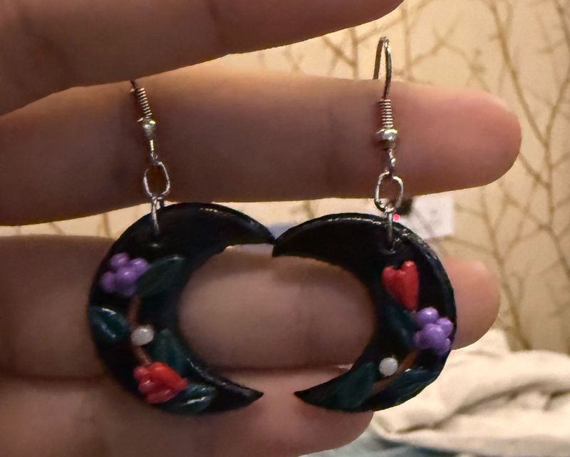 Handmade Crescent Moon Earrings