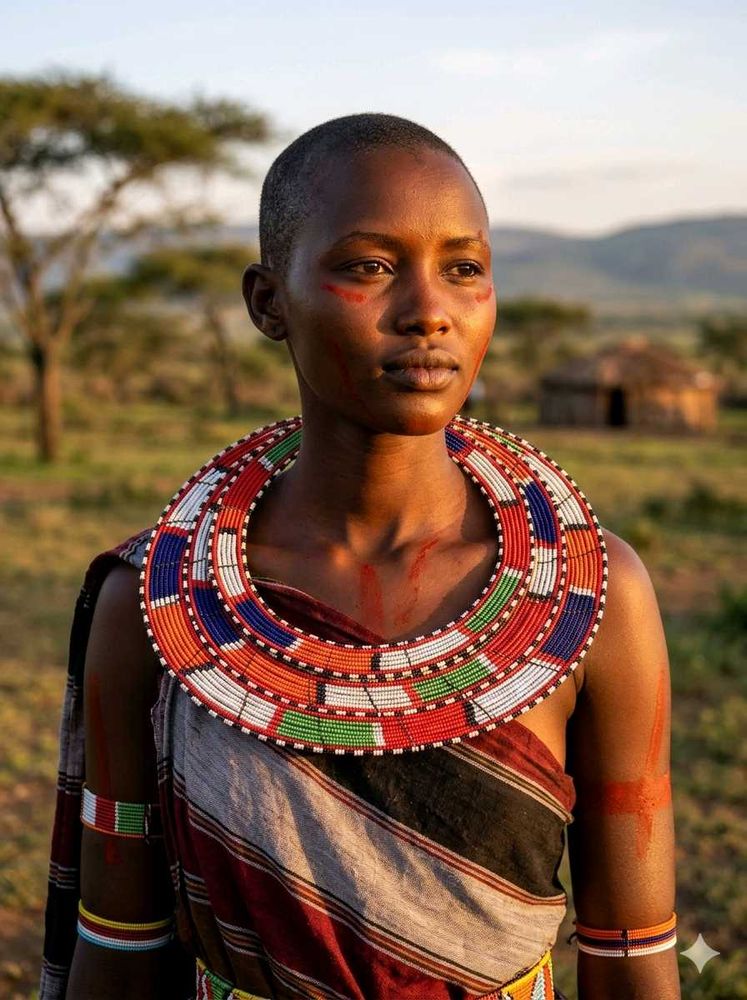 African masaai 3in one necklace