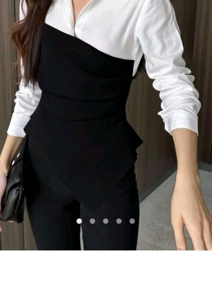 Chic Two-Tone Long Sleeve Top