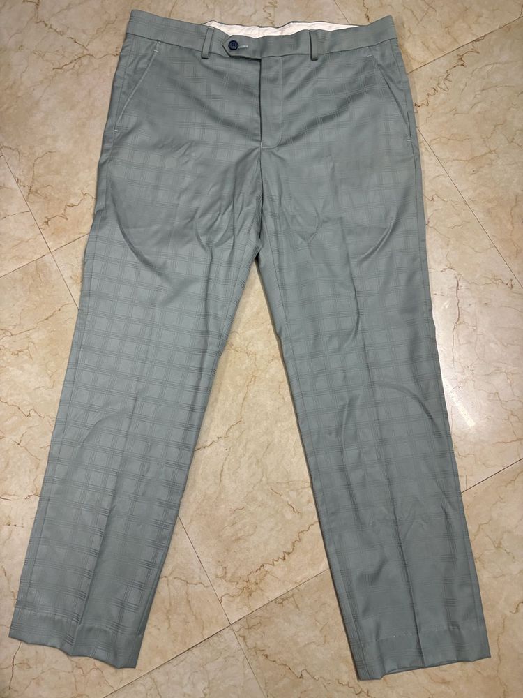 Men's Light Blue Plaid Pant