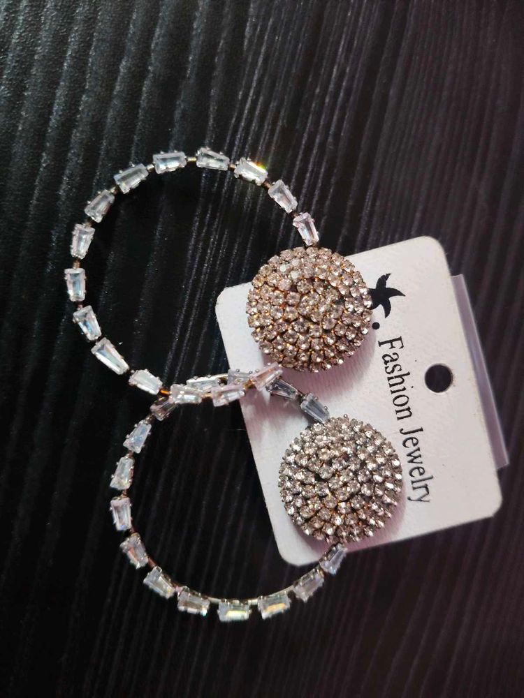 Sparkling Hoop Earrings