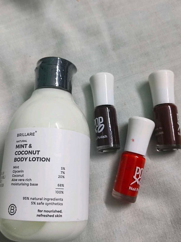Brillare Body Lotion &amp; Pop Polish Nail Paints
