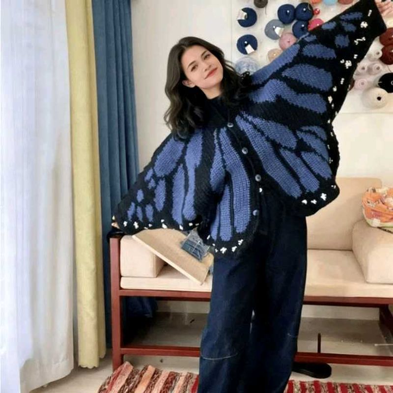 Butterfly Wings Knit Cardigan