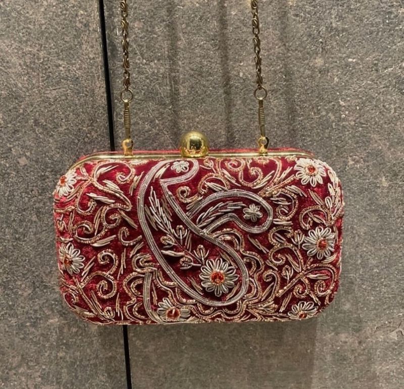 Indian Designer Bridal Zardozi Clutch (brand new)