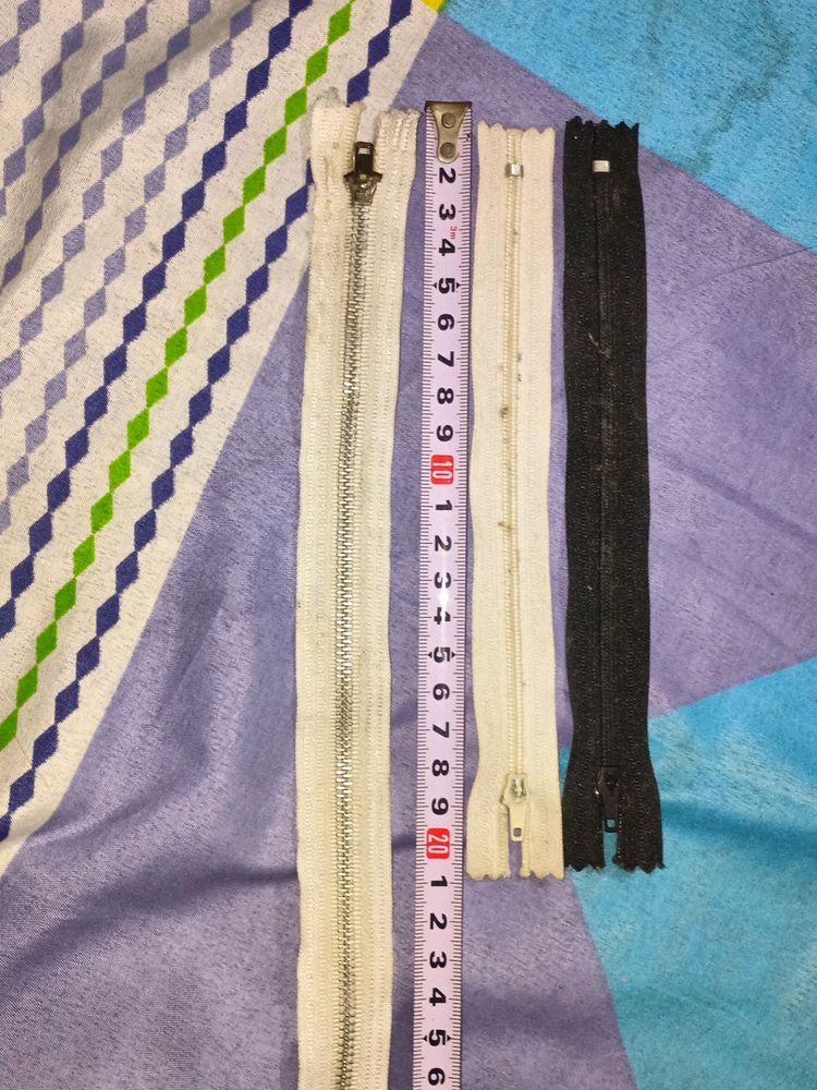 Different Size Zippers