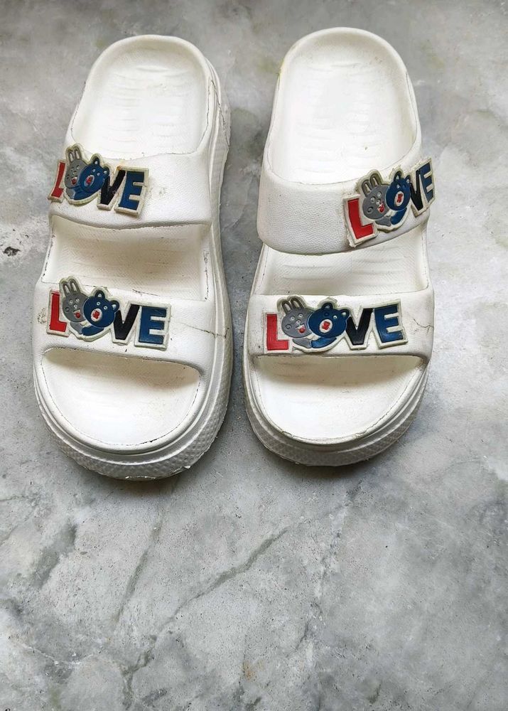 Cute White Love Slides