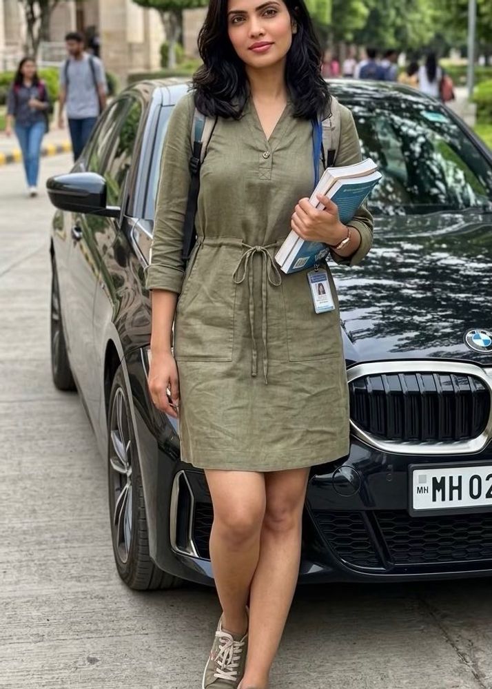 Olive Green Casual Dress