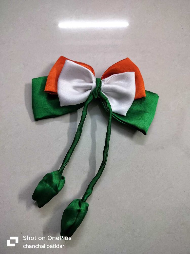 Indian Flag Inspired Bow Hair Clip