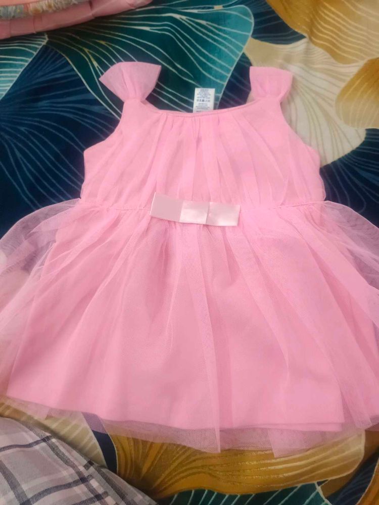 Adorable Pink Tulle Dress with Bow