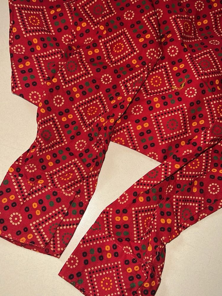 Red Bandhani blouse