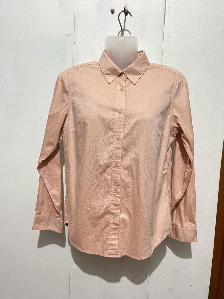 Classic Peach Button-Up Shirt