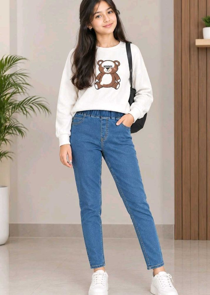 स्टाइलिश ब्लू डेनिम जीन्स (32 साइज़) ✨👖