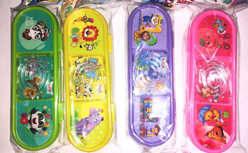 4 Packs of Maze Game Pencil Box
