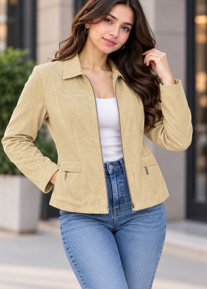 Classic camel  Suede Jacket
