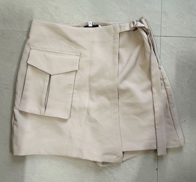 Cream Cargo Skirt/Skort