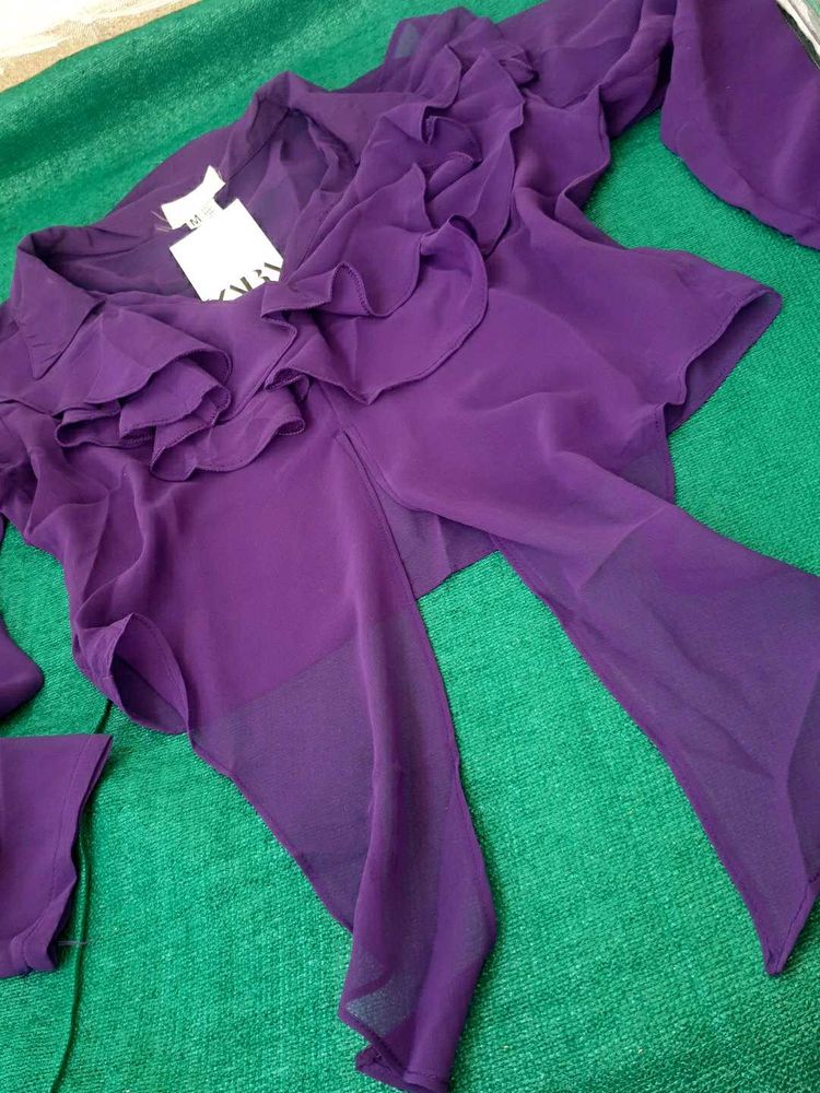 Purple Ruffle top no 80