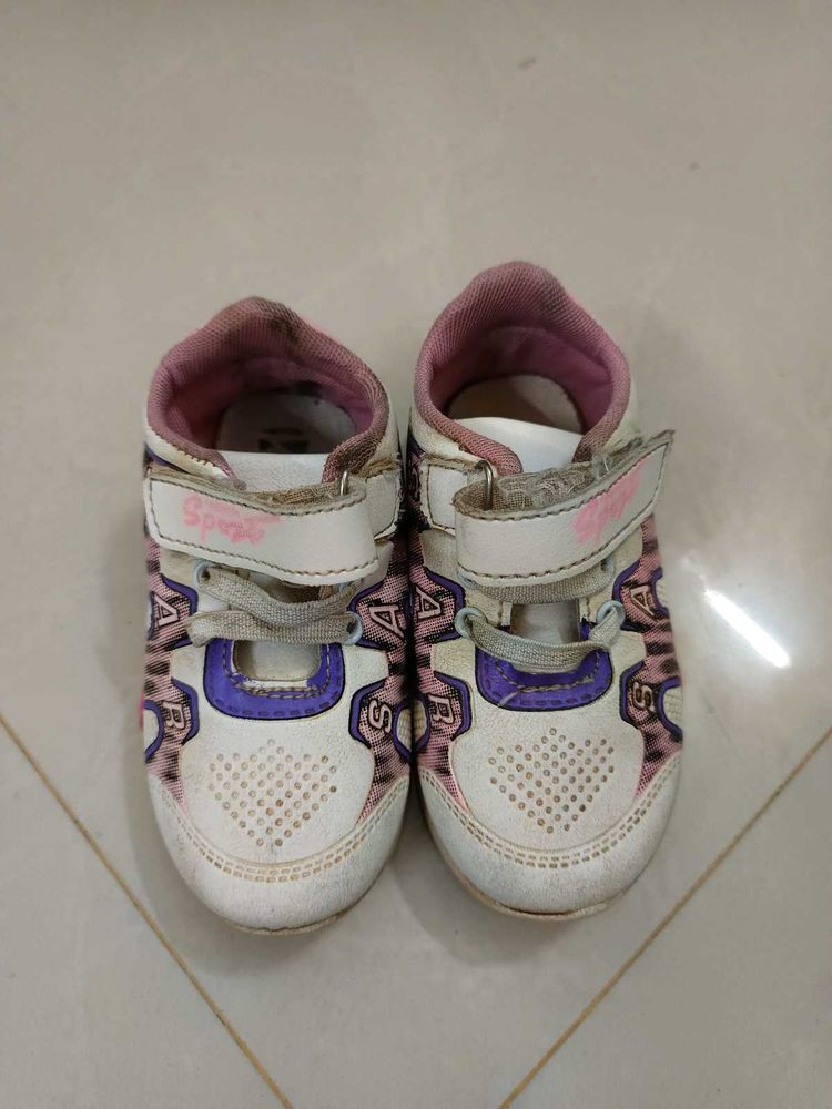 Cute White &amp; Pink Sneakers