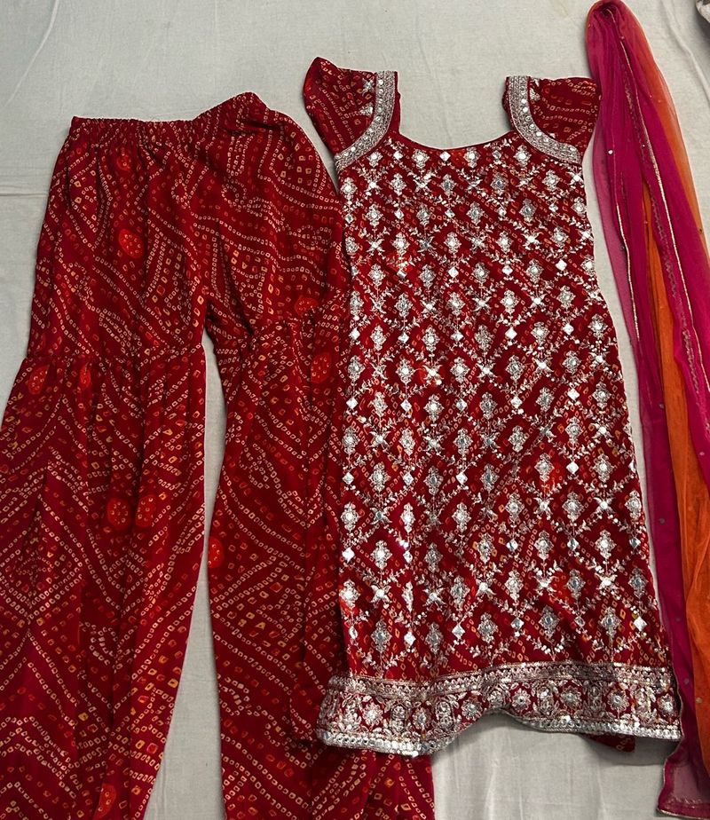 Festive Bandhani Gharara