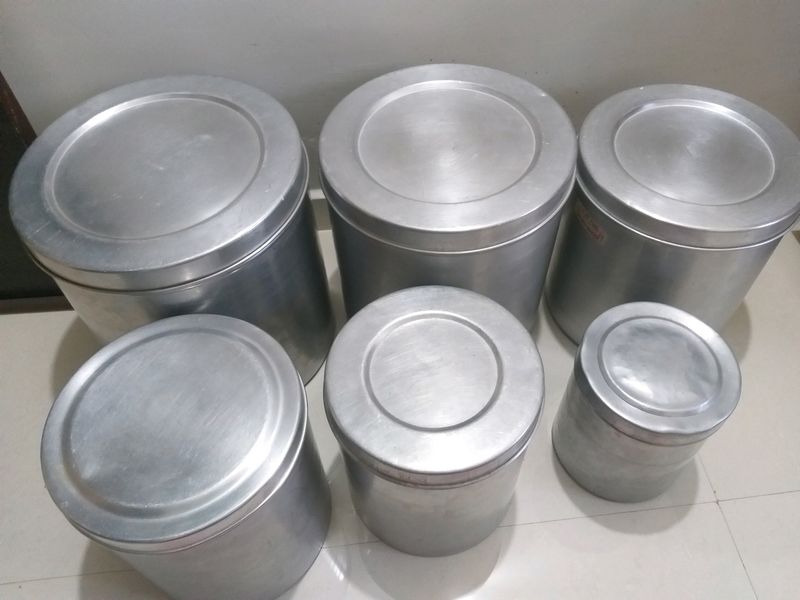 aluminum dabba, grocery container, big utensil com
