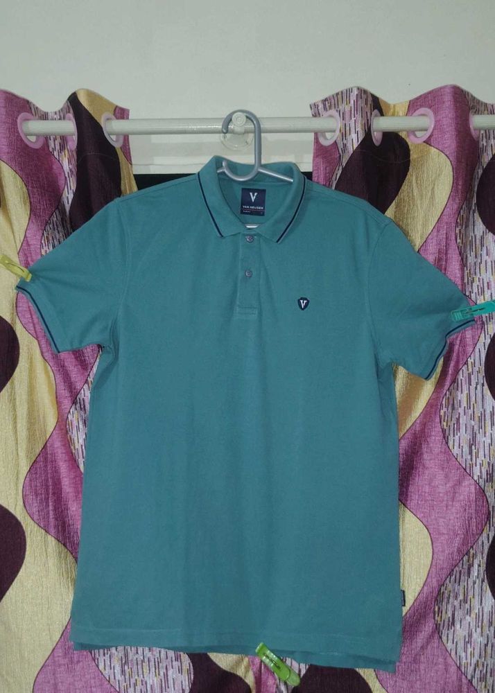 Van Heusen Men's Teal Polo Shirt