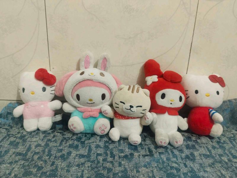 Set of 5 Cute Plush Toys