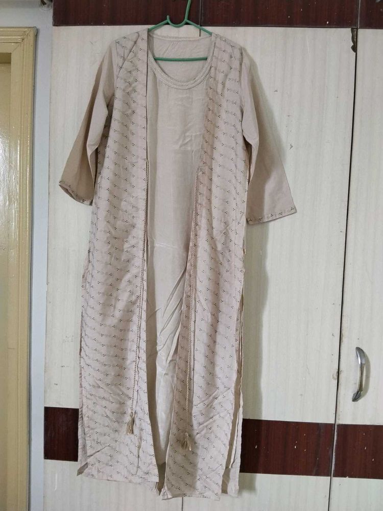 Elegant Beige Kurta Set