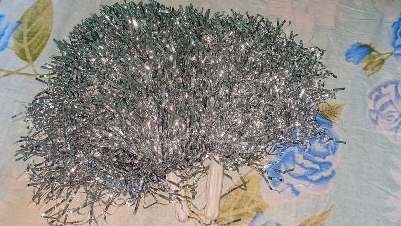 Sparkling Tinsel Centerpiece pom po