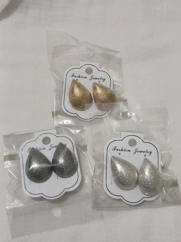 Sparkling Drop Earrings Set