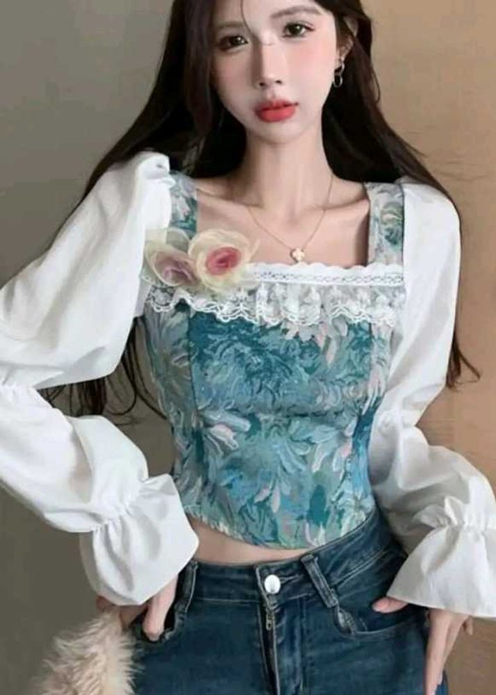 Chic Floral Puff Sleeve Top