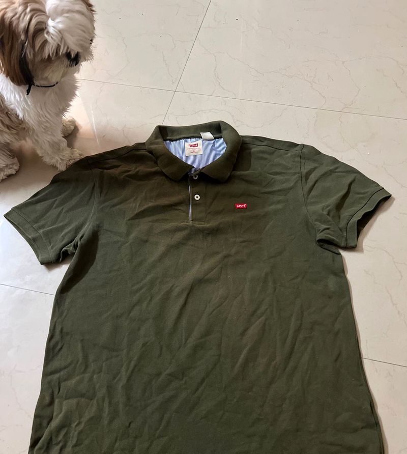 Men's Olive Green Levi's Polo Shirt