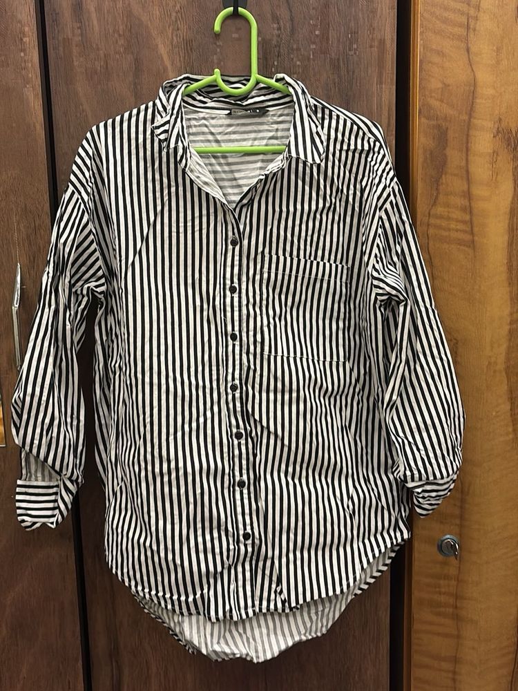 Classic Striped Button-Up Shirt
