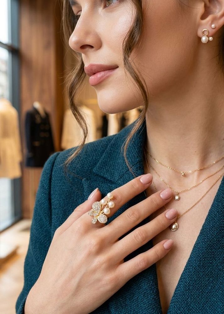 Stunning Butterfly Pearl Adjustable Ring