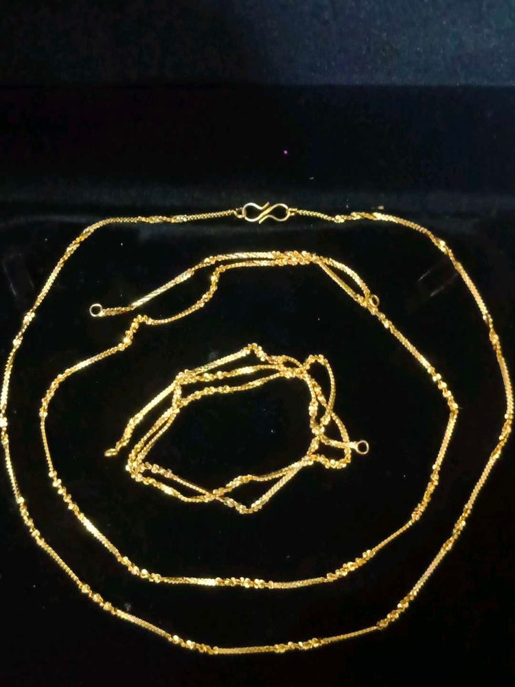 Elegant 3 Gold Chain Necklace