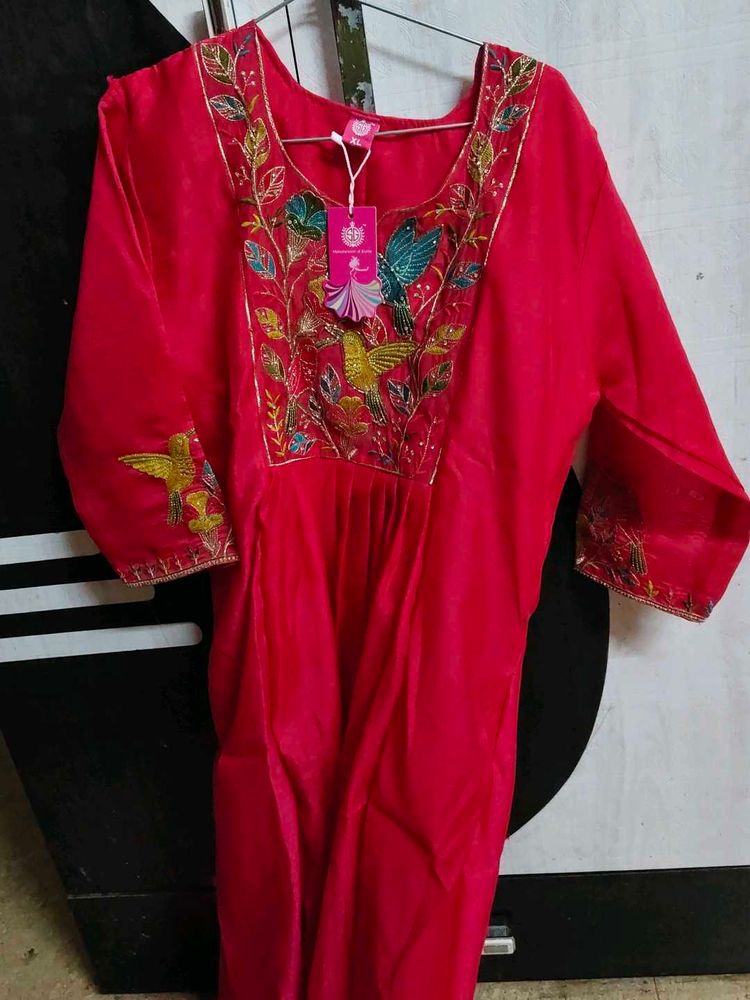 Beautiful Pink Kurta Set with Embroidery