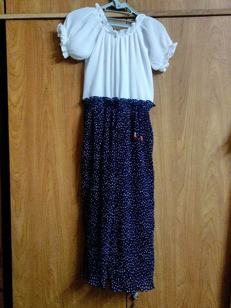 Chic White &amp; black Polka Dot jumpsuit