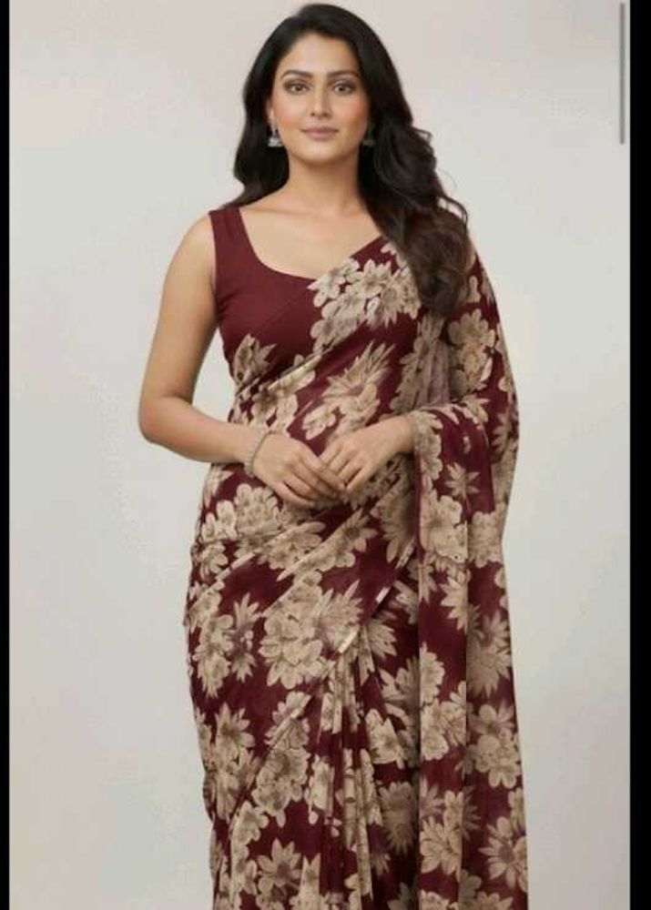 Maroon daily wear new saree