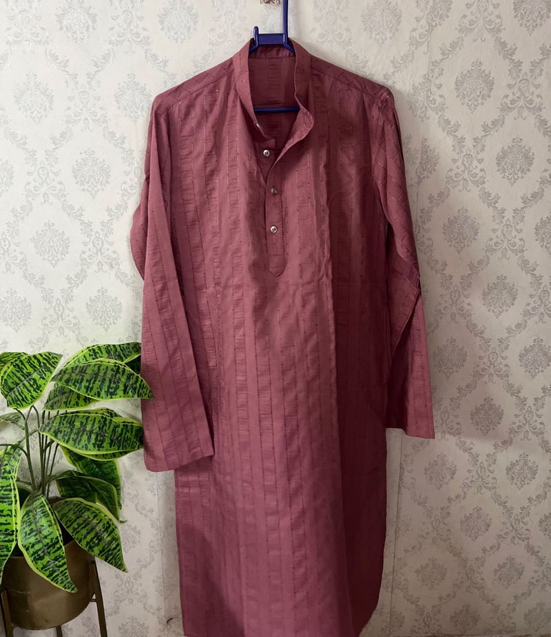 peach kurta set men