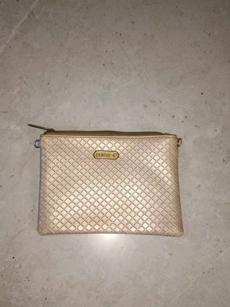 ESRELA Gold-Tone Woven Pouch